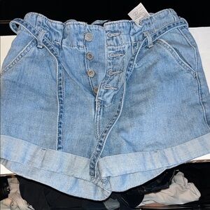 Hollister Light Blue High Waist Women's Shorts